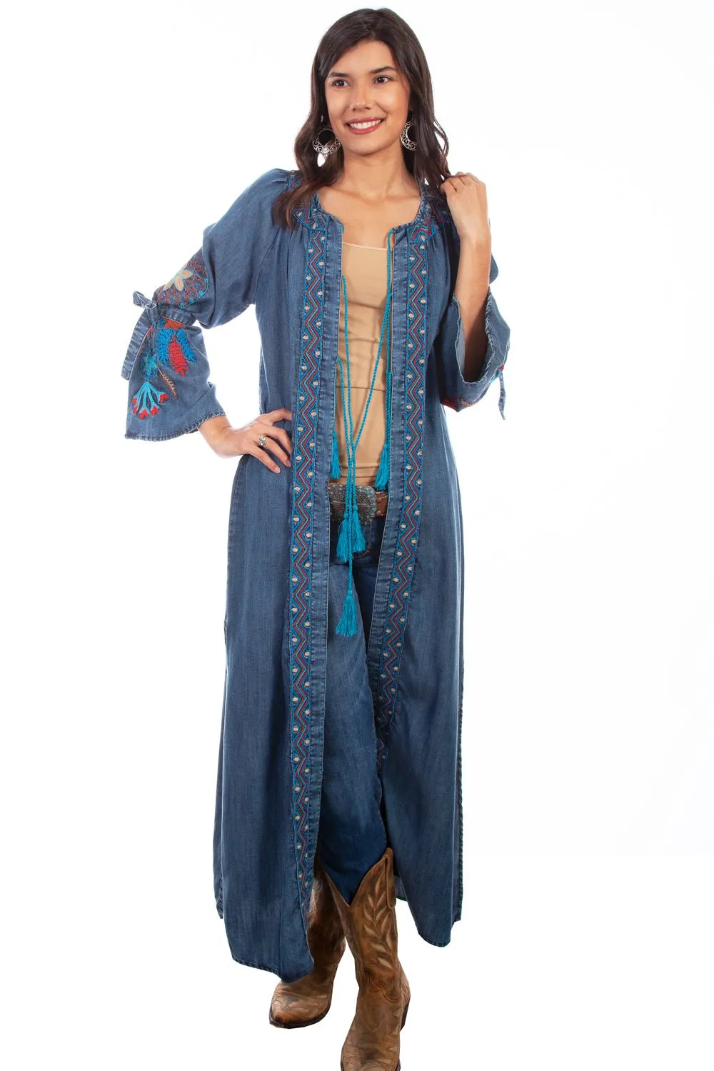 Scully Womens Denim 100% Cotton Dream Catcher Duster Travel Outfit Casual Stretch Family Style Luxury