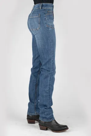 Smart Comfort Stetson Womens Blue Cotton Blend 915 High Rise Big Back Jeans Wardrobe Classic Stetson Womens Blue Cotton Blend 915 High Rise Big Back Jeans