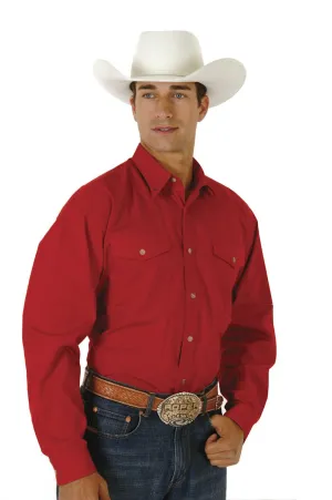 Smart Look Roper Mens Red 100% Cotton L/S Tall Solid Poplin Long Tail Western Shirt Roper Mens Red 100% Cotton L/S Tall Solid Poplin Long Tail Western Shirt Professional Look