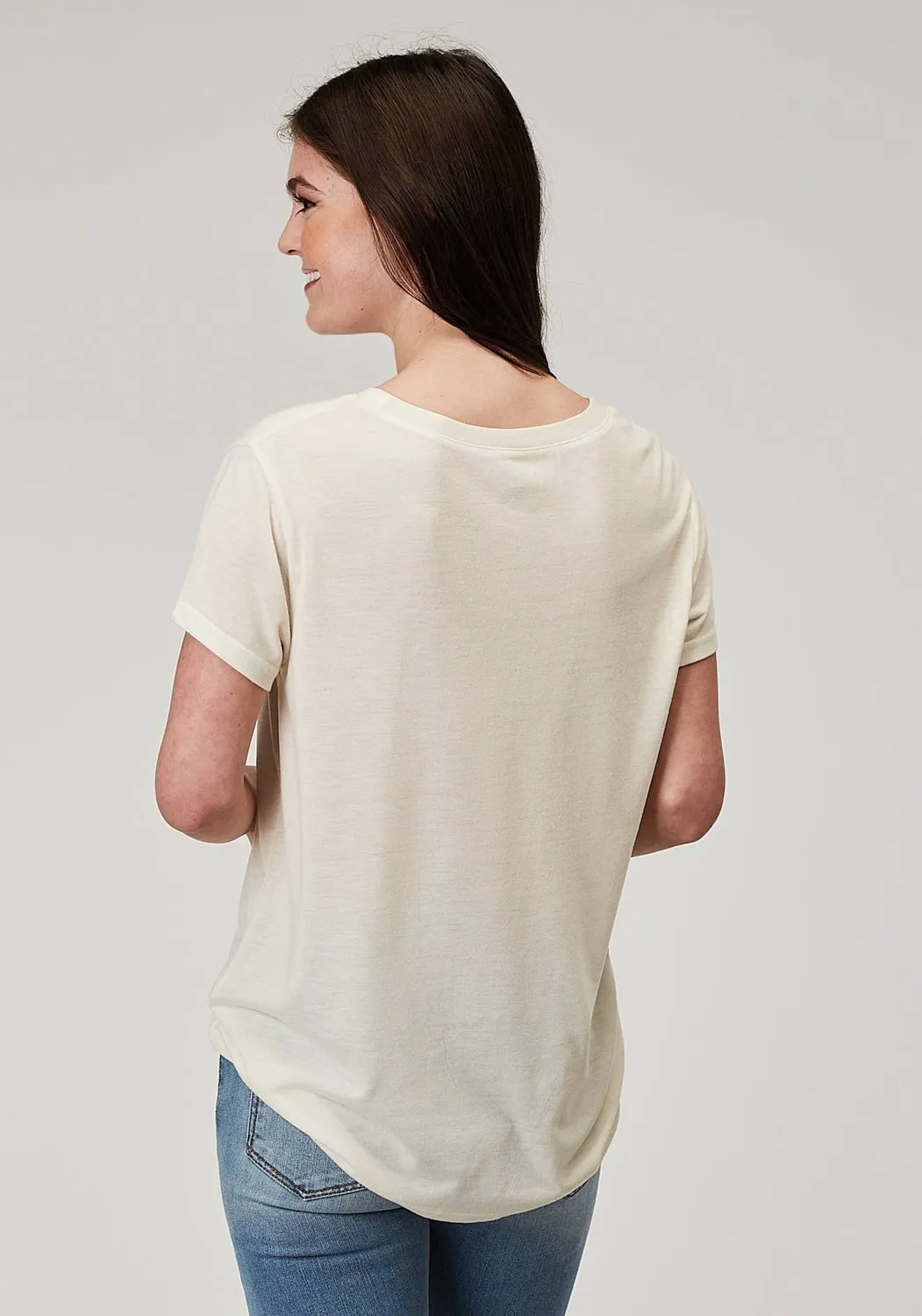 Everyday Fashion Roper Womens Desert Buffalo Cream Poly/Cotton S/S T-Shirt