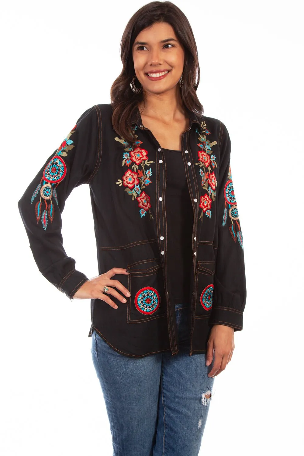 Stretch Unisex Wear Classic Wear Scully Womens Black Viscose Dreamweaver Jacket