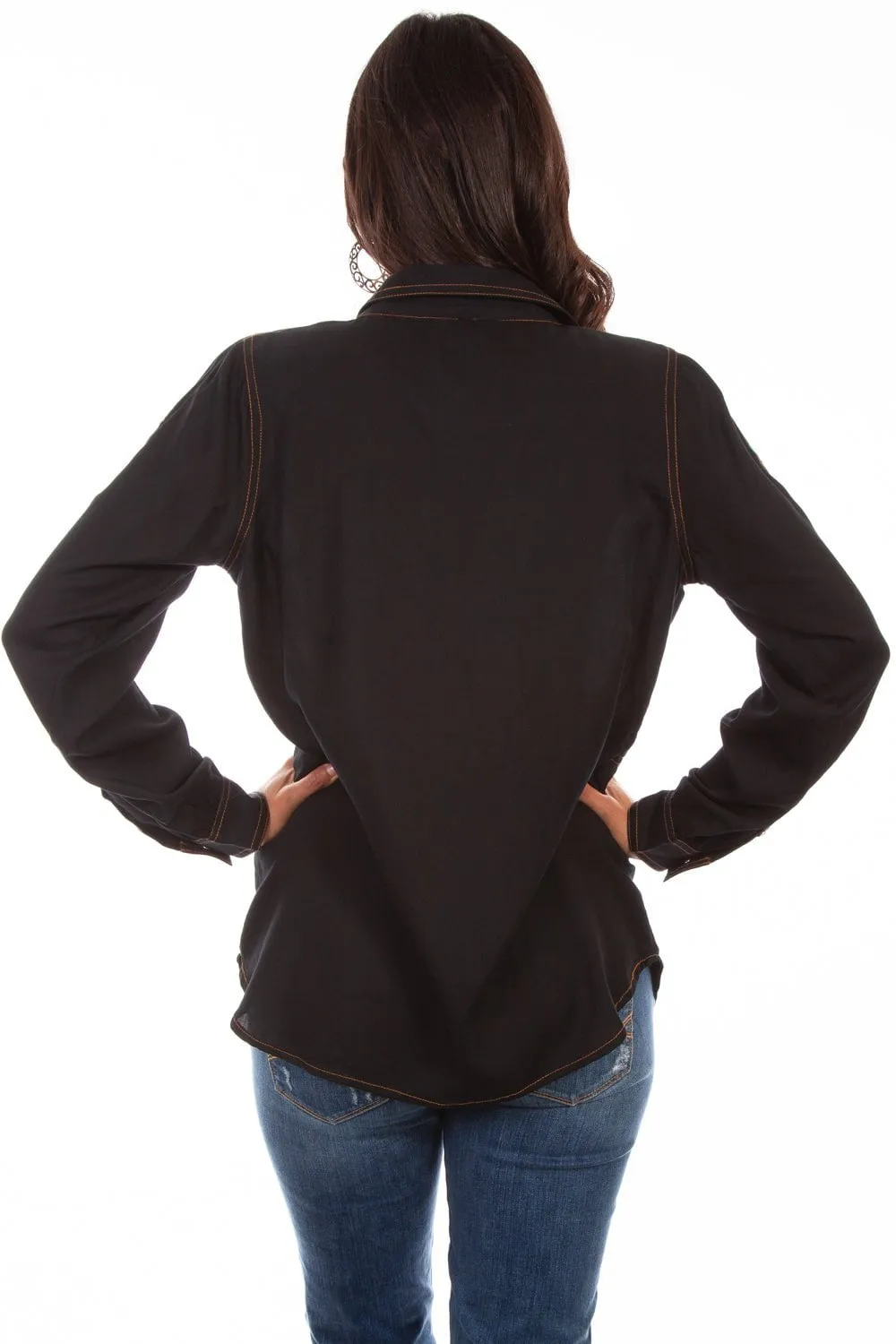 Stretch Free Fit Scully Womens Black Viscose Dreamweaver Jacket