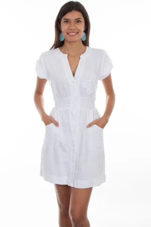 Smart Style Scully Womens Cap Sleeve Button Front White 100% Cotton S/S Dress Scully Womens Cap Sleeve Button Front White 100% Cotton S/S Dress Outdoor Adventure Earthy