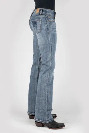Smart Style Tin Haul Womens Blue Cotton Blend 280 Rosie Embroidery Jeans Tin Haul Womens Blue Cotton Blend 280 Rosie Embroidery Jeans Weather Friendly