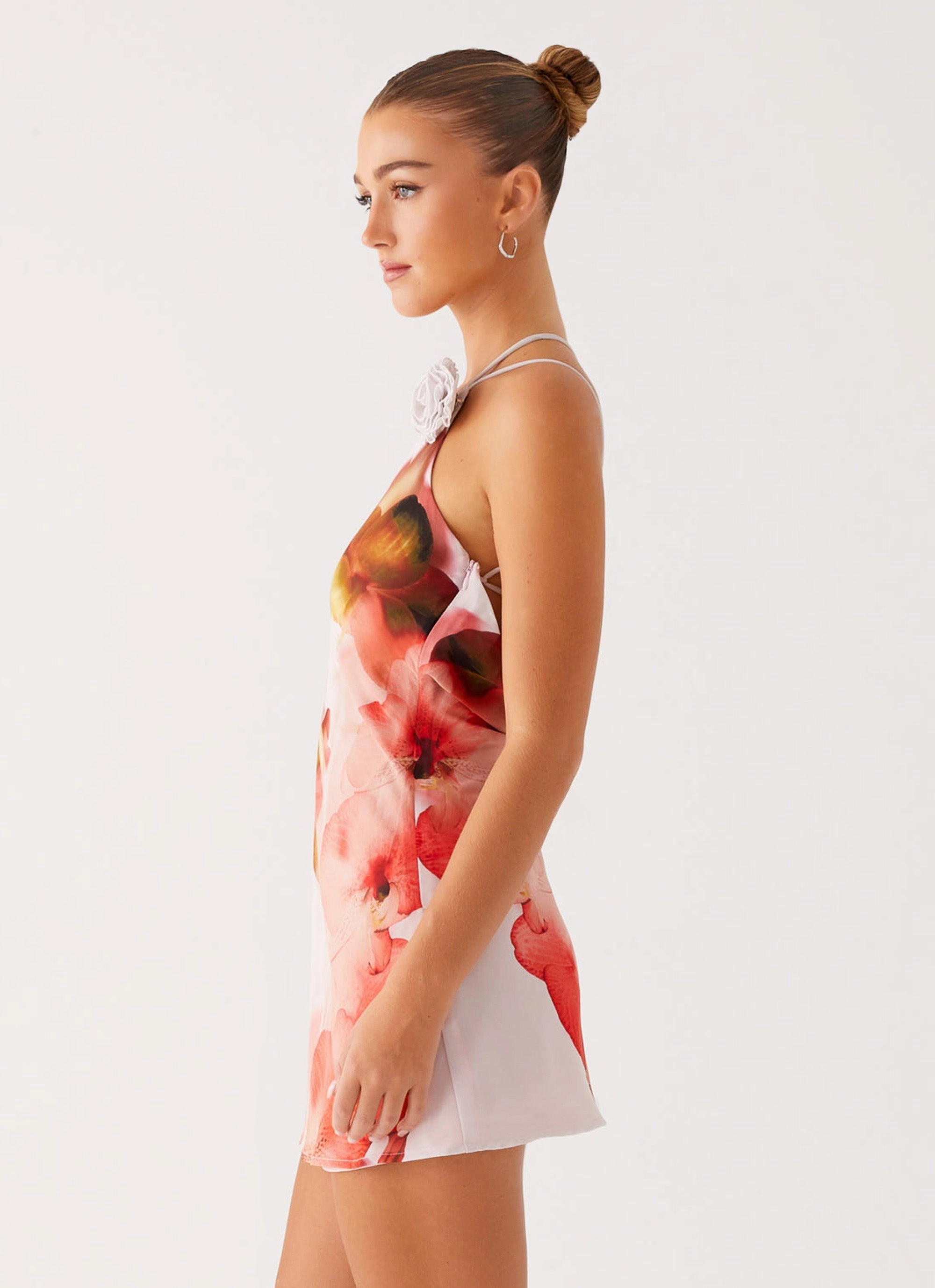 Sophisticated Fit All Occasion Kia Mini Dress - Peach Rose