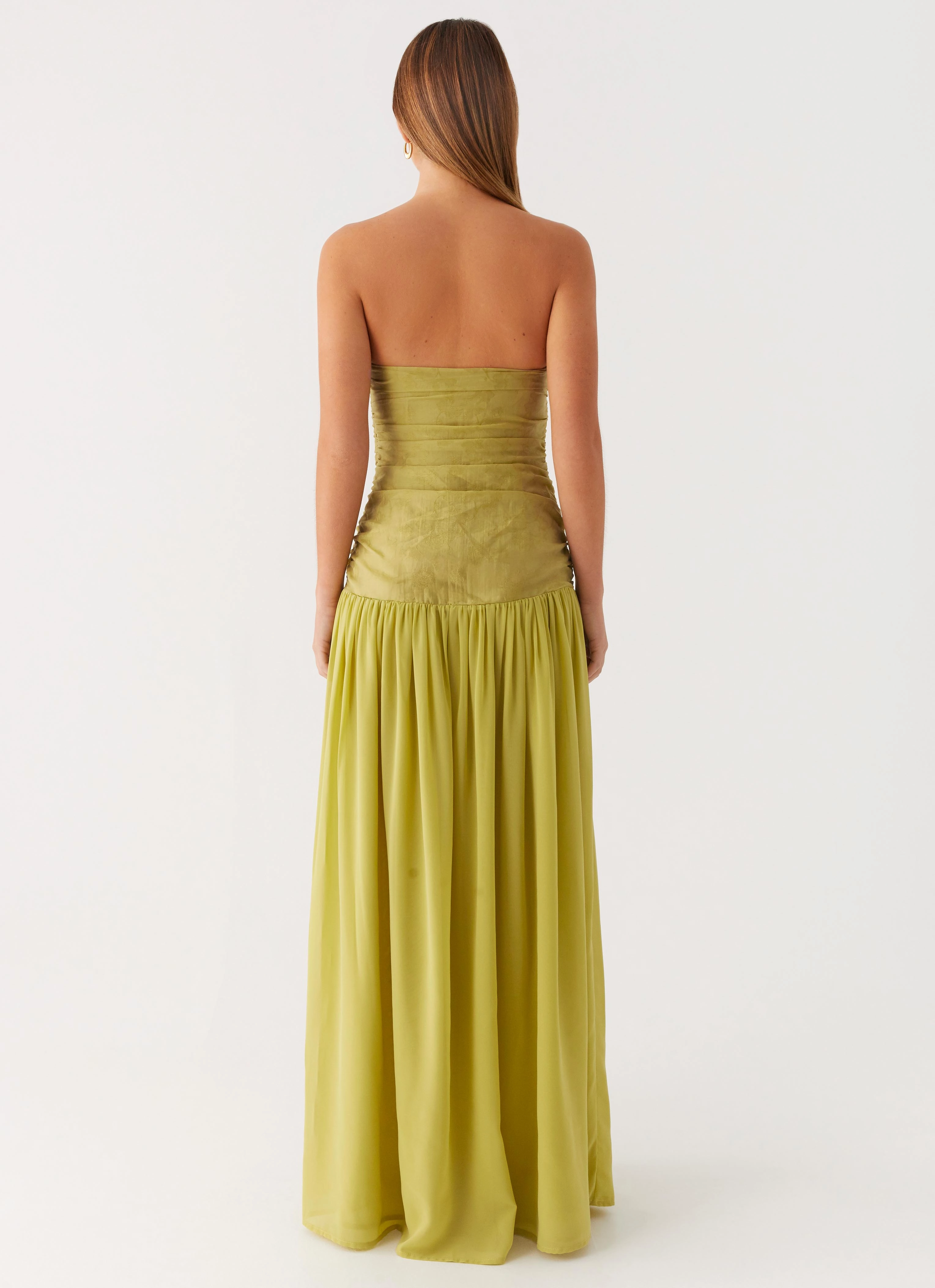Art-Gallery Dreamer Maxi Dress - Lime Zest