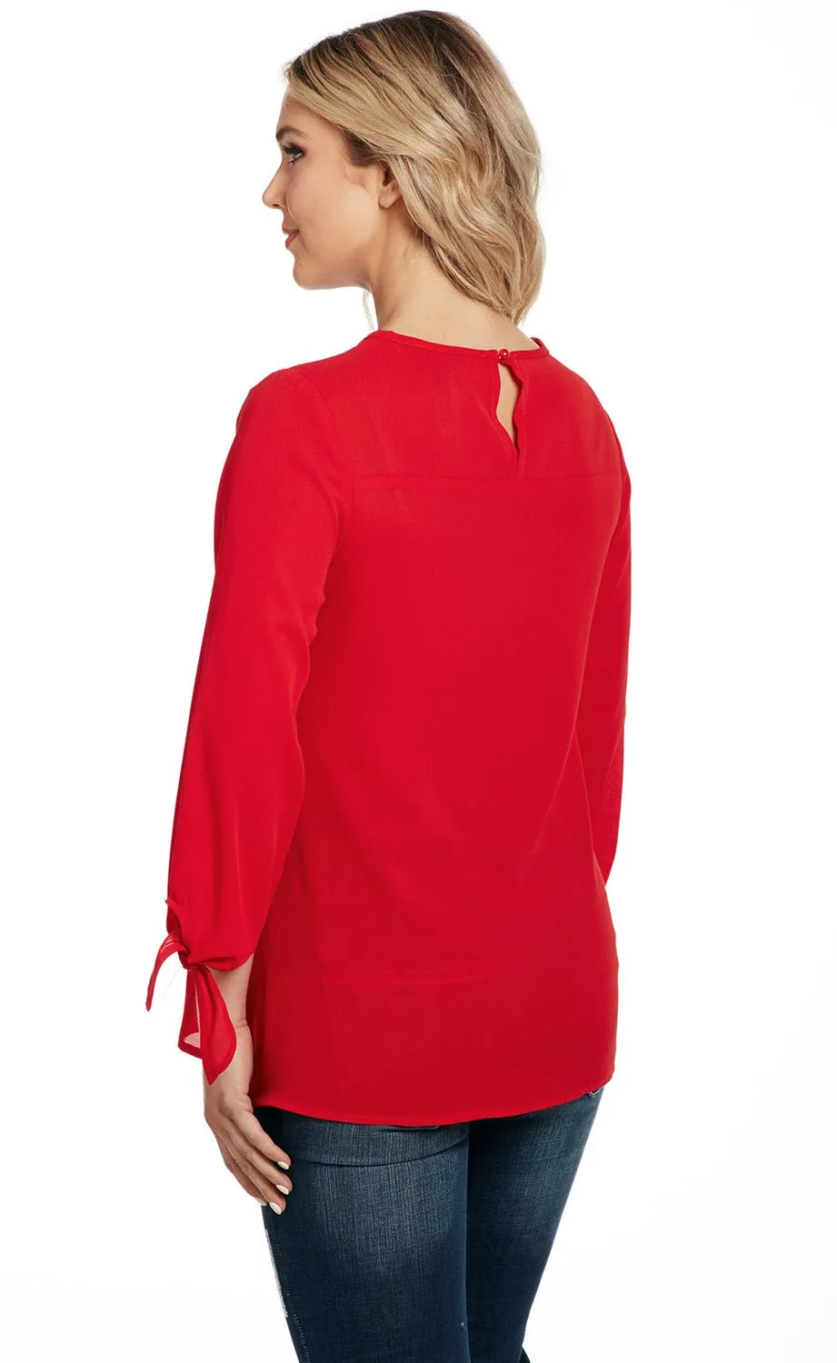 Cowgirl Up Womens Red Polyester Embroidered Top Tunic S/S Travel-friendly