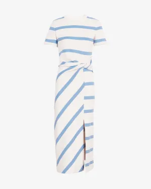Soft and Flexible Short Sleeve Striped Cody Dress Short Sleeve Striped Cody Dress Comfortable texture Tulle Flow