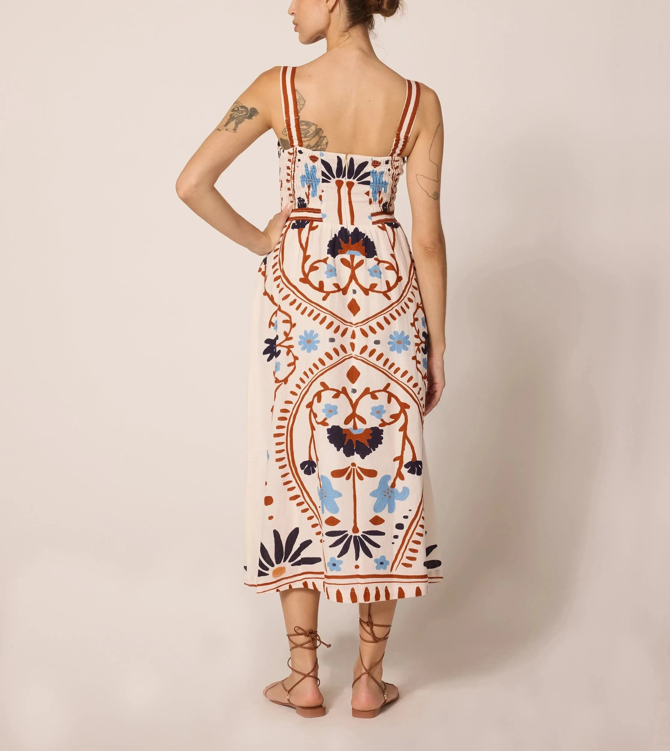 Carmen Midi Dress | Liliana Classic A-line design Glam Feel