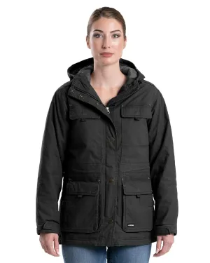 Soft Shape Berne Womens Softstone Washed Duck Utility Black 100% Cotton Coat Berne Womens Softstone Washed Duck Utility Black 100% Cotton Coat Textured Vibrant Favorite Basic
