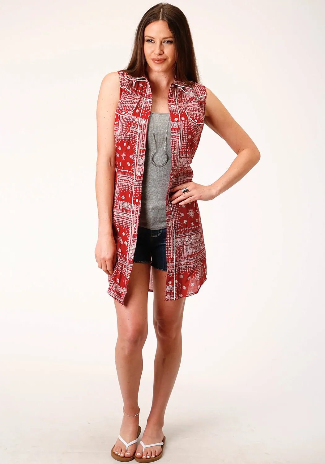 Beach Day Minimalist Style Youth Style Stylish Casual Stetson Womens Bandana Patchwork Red 100% Rayon S/L Dress