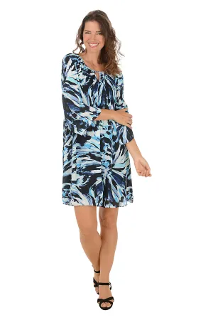 Soft Touch Shoreline Seafoam Keyhole Neck Pleated Dress Shoreline Seafoam Keyhole Neck Pleated Dress Vibrant Design