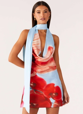 Soft and Relaxed Heidi Mini Dress - Turquoise Bloom Heidi Mini Dress - Turquoise Bloom City Ready