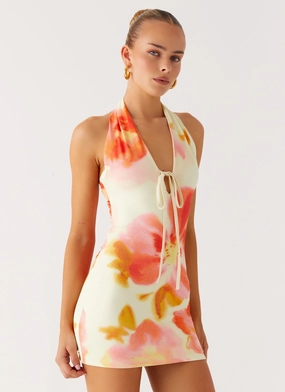 Soft Feel Know You Better Mini Dress - Mimosa Blossom Relaxed Fit Know You Better Mini Dress - Mimosa Blossom