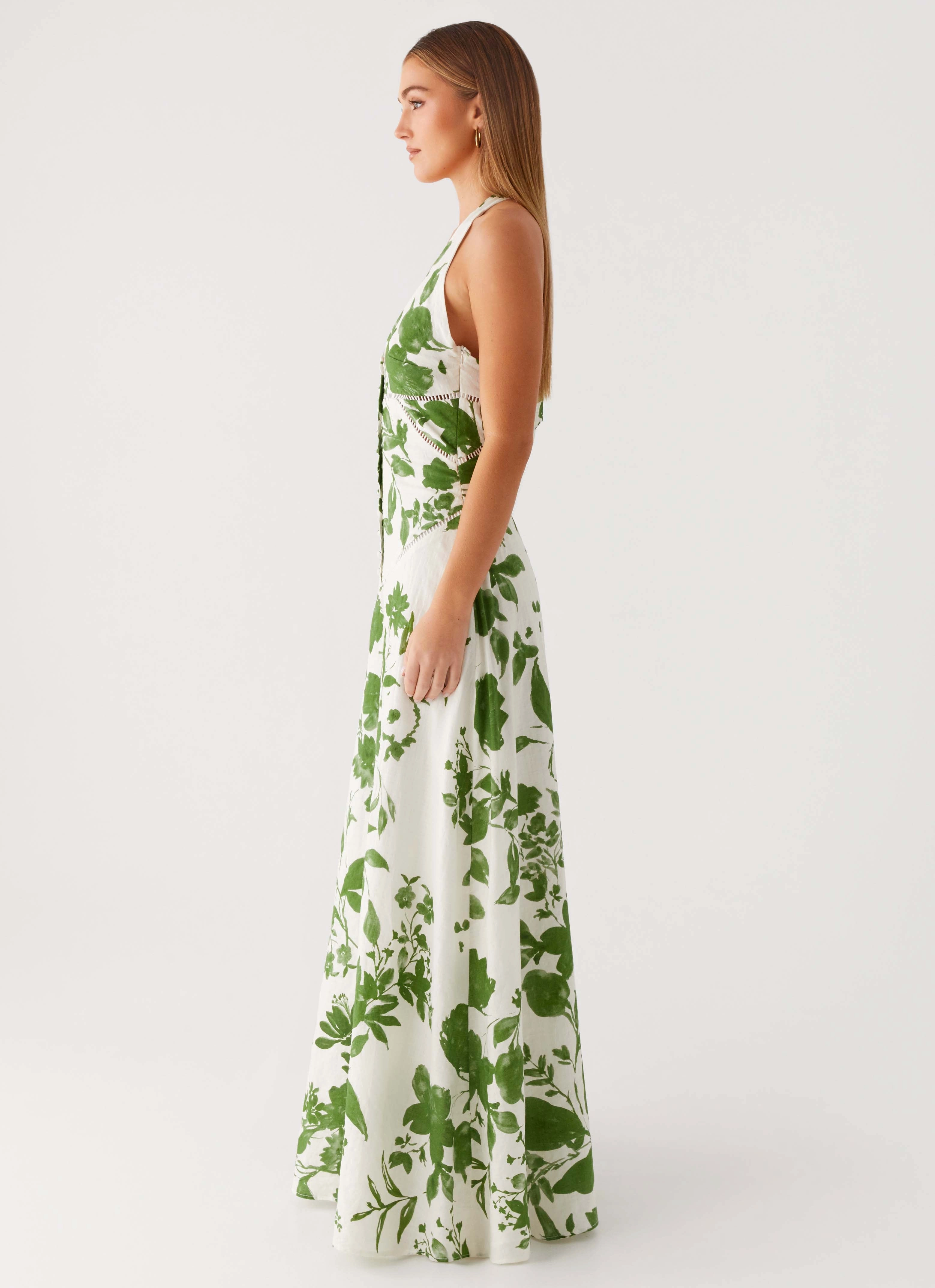 Ember Valley Maxi Dress - Verdant Bloom Versatile Design
