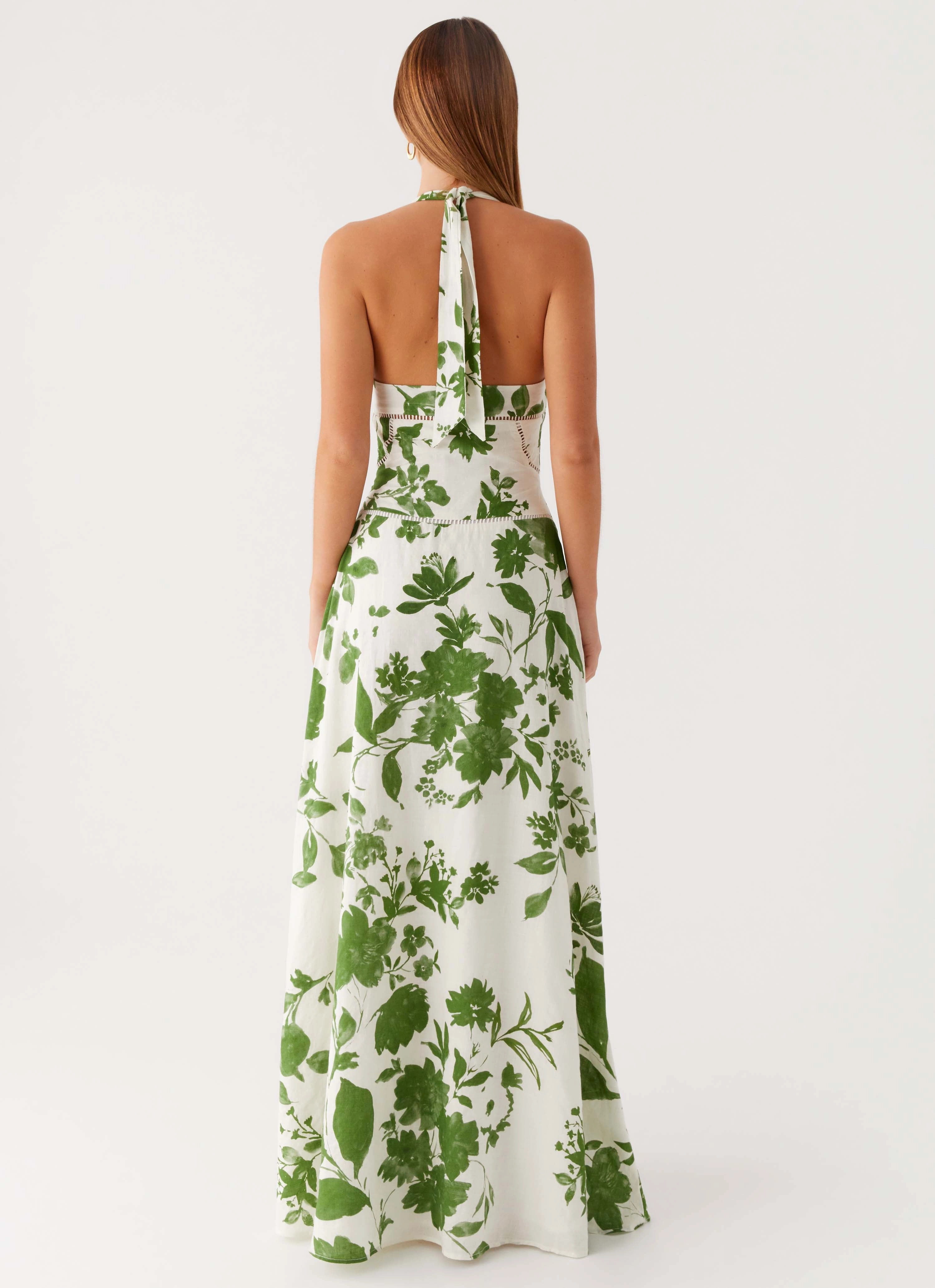 Ember Valley Maxi Dress - Verdant Bloom Chic Statement Evening Vibe