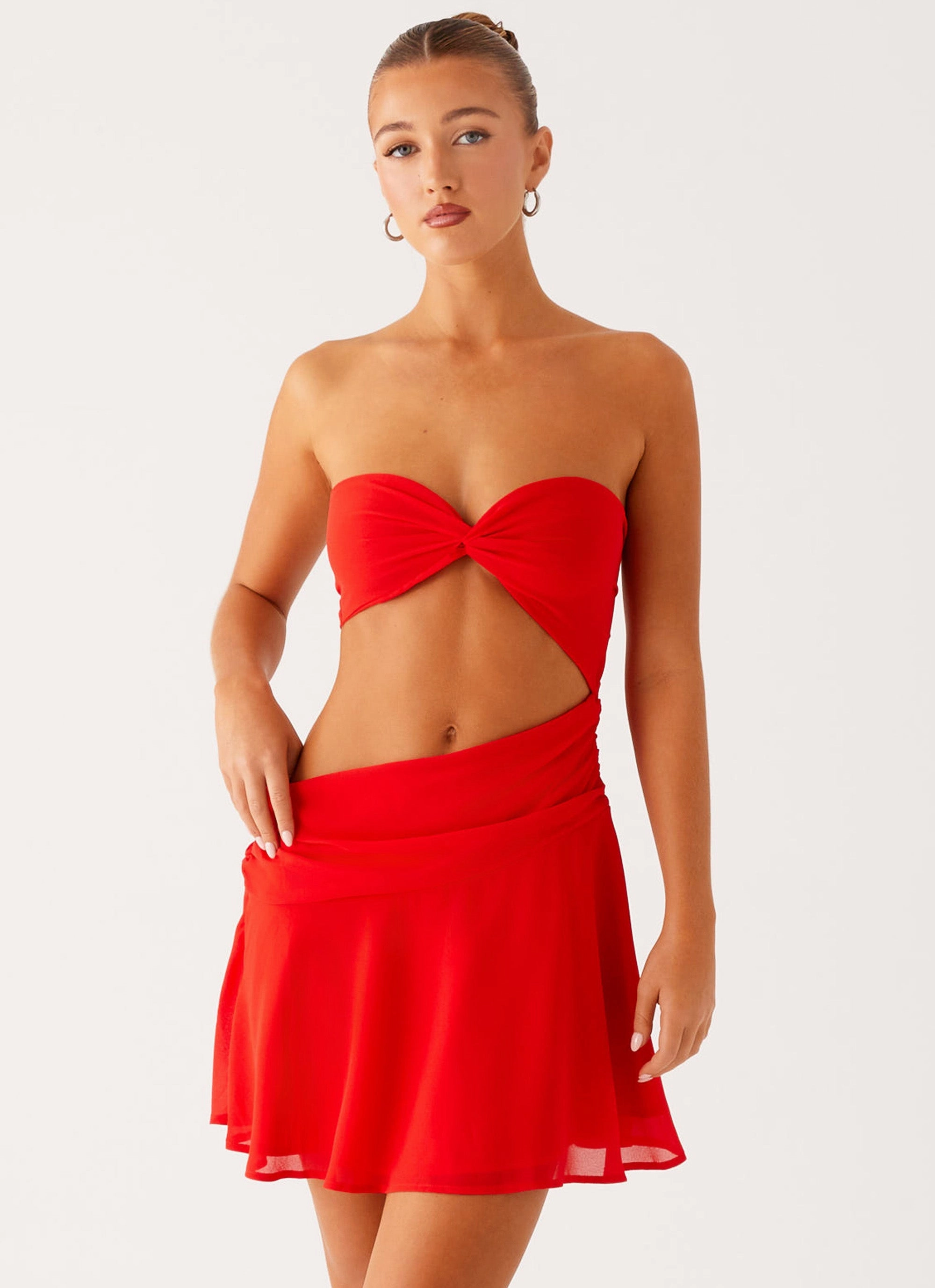 Bridal-Shower Marbella Mini Dress - Red