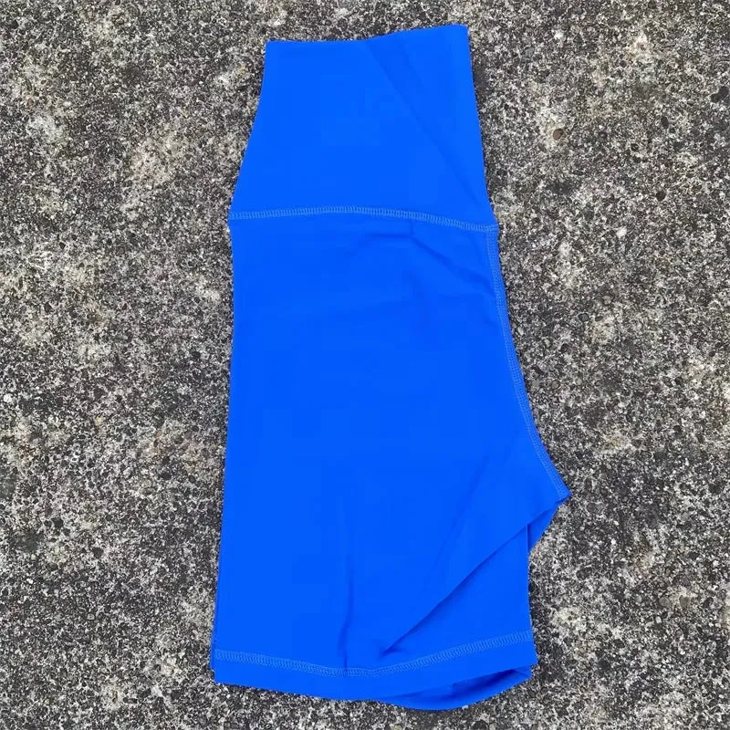 Solid Color Tight Athletic Women's High Waist Yoga Shorts