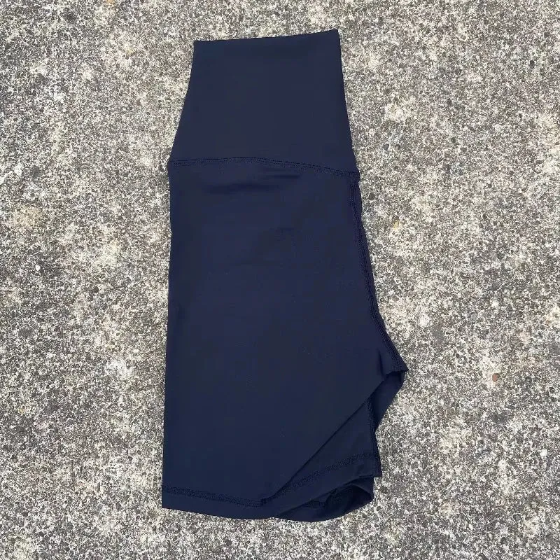 Solid Color Tight Athletic Women's High Waist Yoga Shorts