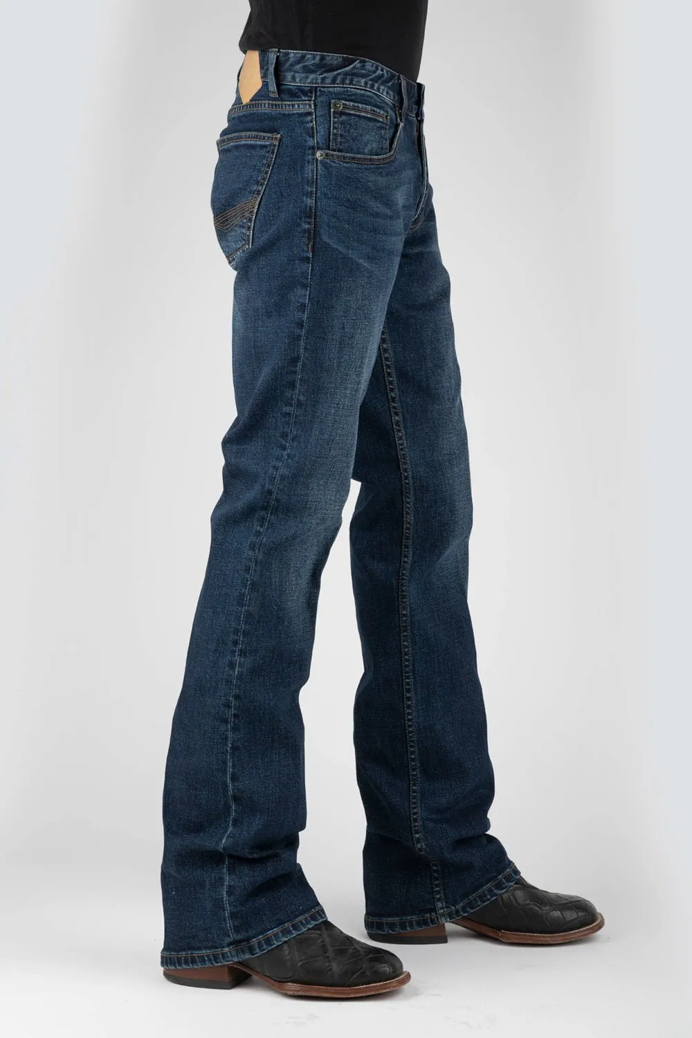 Date Night Casual Friday Contemporary Fit Tin Haul Mens 1661 Jagger Double V Blue Cotton Blend Jeans