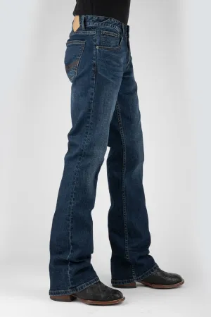 Solid Feel Tin Haul Mens 1661 Jagger Double V Blue Cotton Blend Jeans Date Night Casual Friday Contemporary Fit Tin Haul Mens 1661 Jagger Double V Blue Cotton Blend Jeans