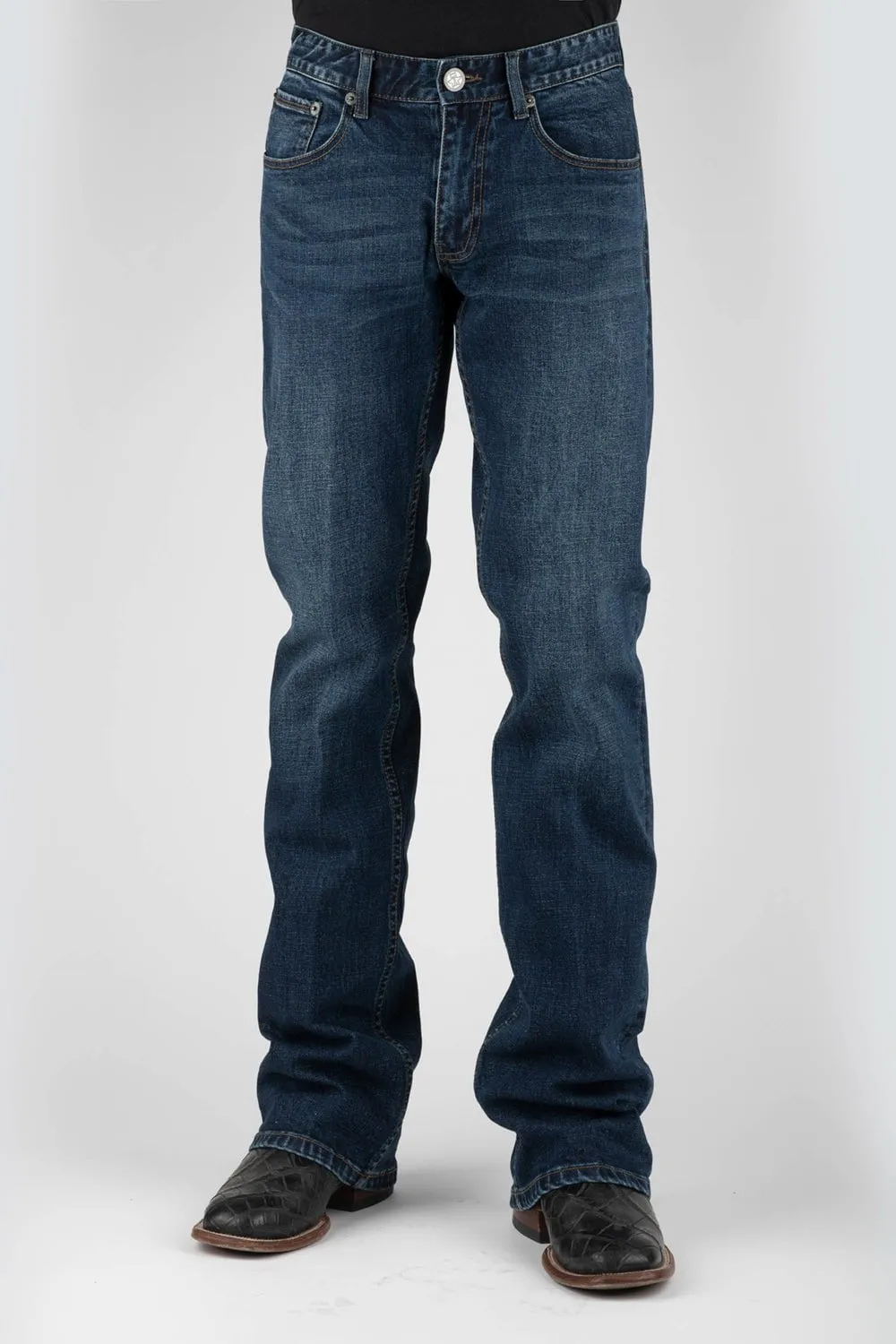 Comfy Wear Tin Haul Mens 1661 Jagger Double V Blue Cotton Blend Jeans