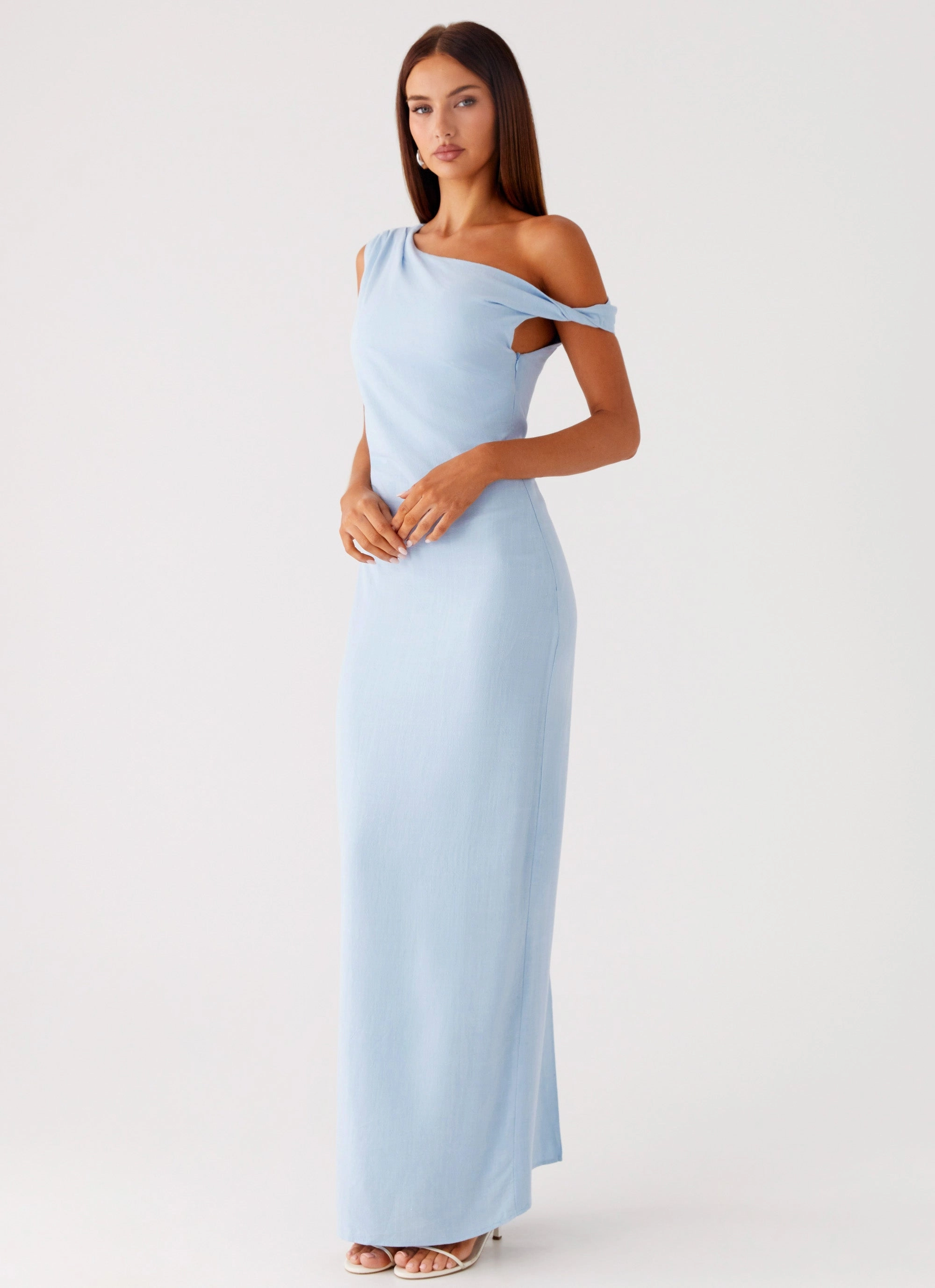 Printed-Fabric Everyday-Comfort Mckenna Maxi Dress - Blue