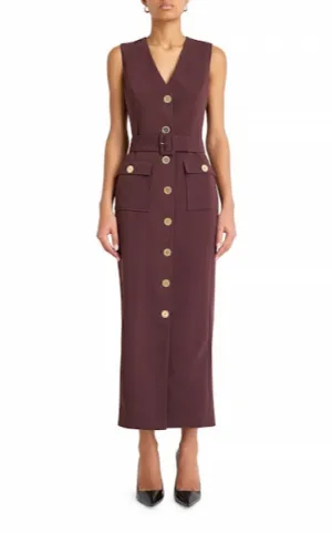 Sonata Dress in Cocoa Fine Detailing Sonata Dress in Cocoa Smart and Relaxed Fresh Glow