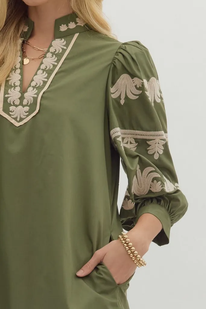 Sophie Crochet Detail Mini Dress Soft-touch daywear