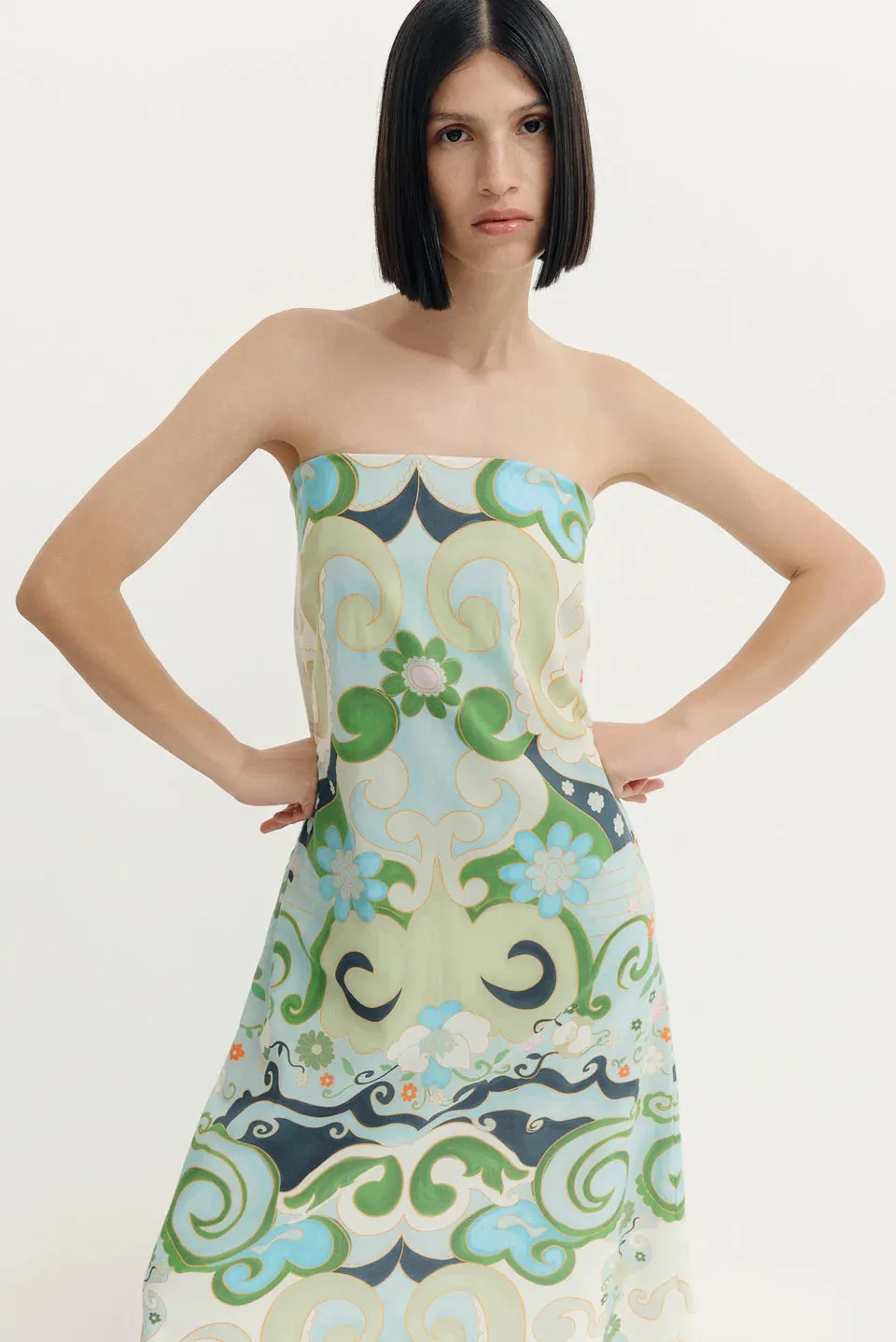warm tones Aloe Maxi Dress in Anona