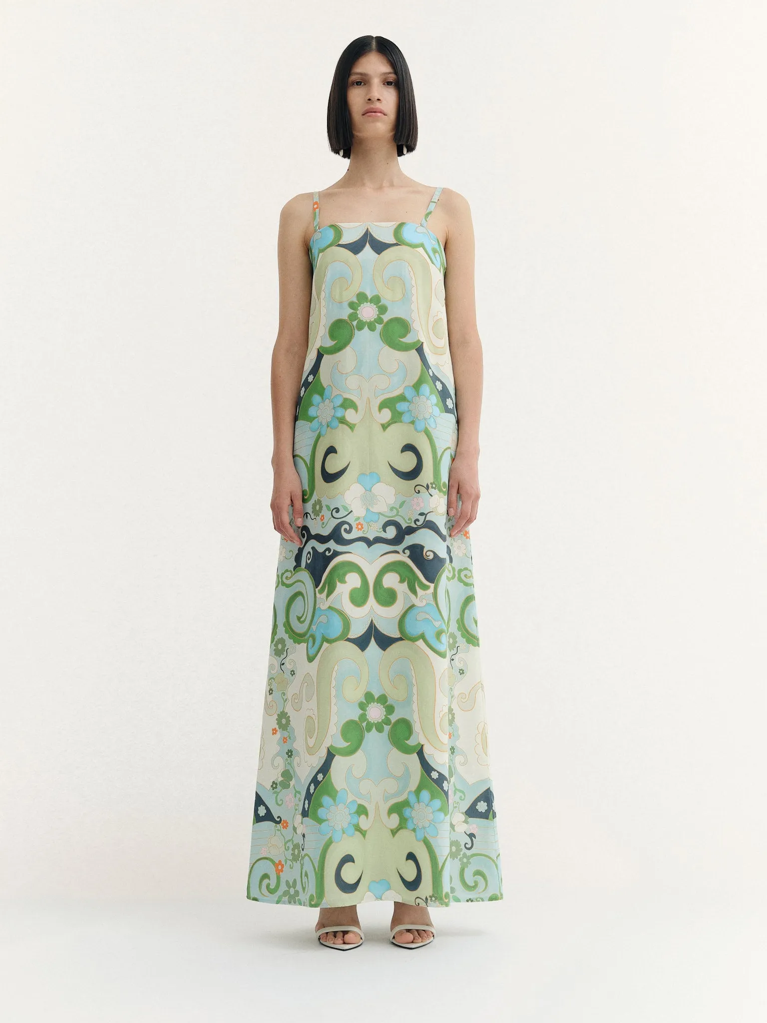 Aloe Maxi Dress in Anona Soft Structure Sleek Waistband