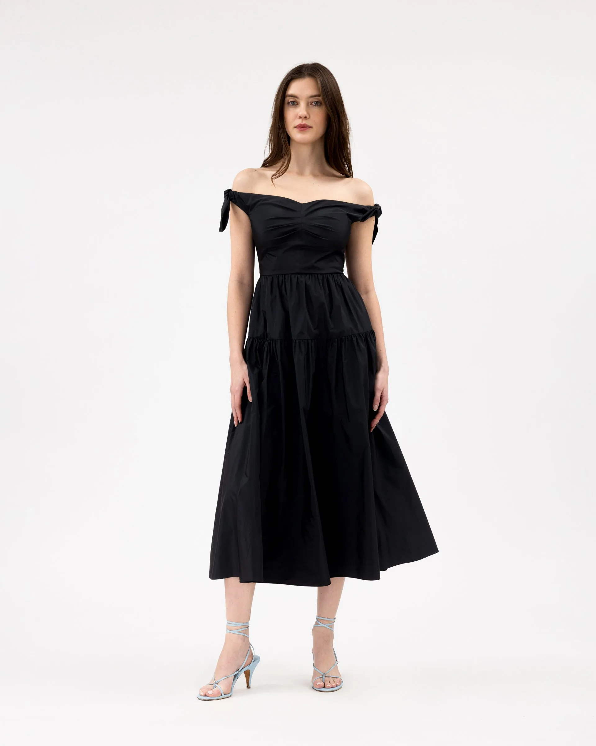 Ashland Dress Subtle Lines Cold-Shoulder