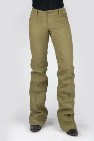 Split Yoke Stetson Womens 214 Trouser Fit Olive Cotton Blend Jeans Functional Fit Reliable Outfit Stetson Womens 214 Trouser Fit Olive Cotton Blend Jeans