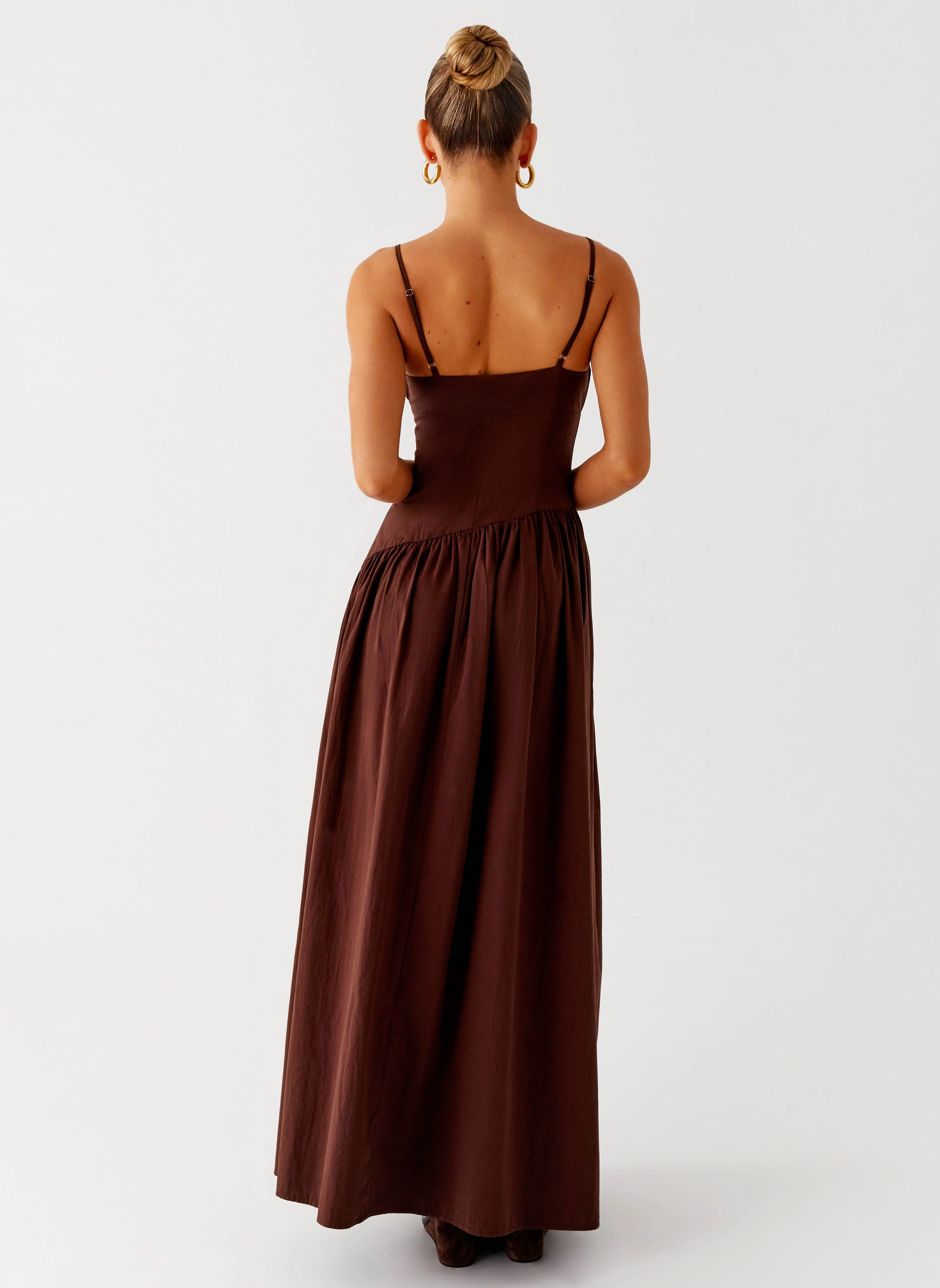 All Day Ready Yuna Drop Waist Maxi Dress - Chocolate