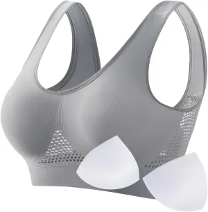 Sports Bras for Women Hollow Air Lift Up Bras Workout Breathable Bras Seamless Smooth Supportive Wireless Sport Bras