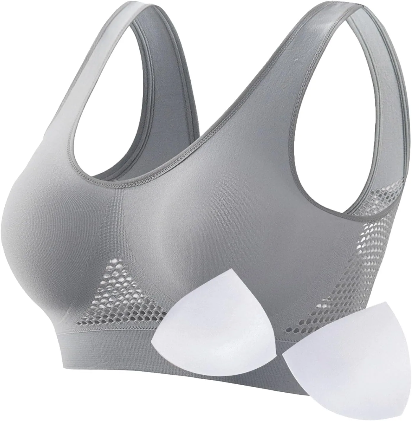 Sports Bras for Women Hollow Air Lift Up Bras Workout Breathable Bras Seamless Smooth Supportive Wireless Sport Bras