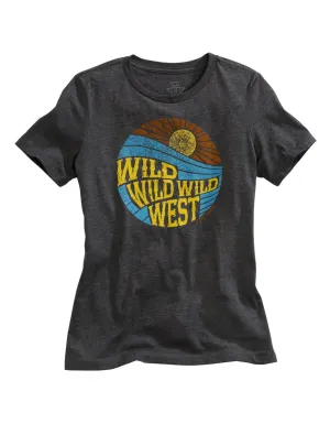 Sporty Appeal Tin Haul Womens Grey Cotton Blend Wild West S/S Retro T-Shirt Tin Haul Womens Grey Cotton Blend Wild West S/S Retro T-Shirt Relaxed Design tall size