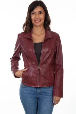 Sporty Line Scully Womens Merlot Leather Lightweight Zip Jacket M Scully Womens Merlot Leather Lightweight Zip Jacket M Spring Mood Smooth Work Meeting