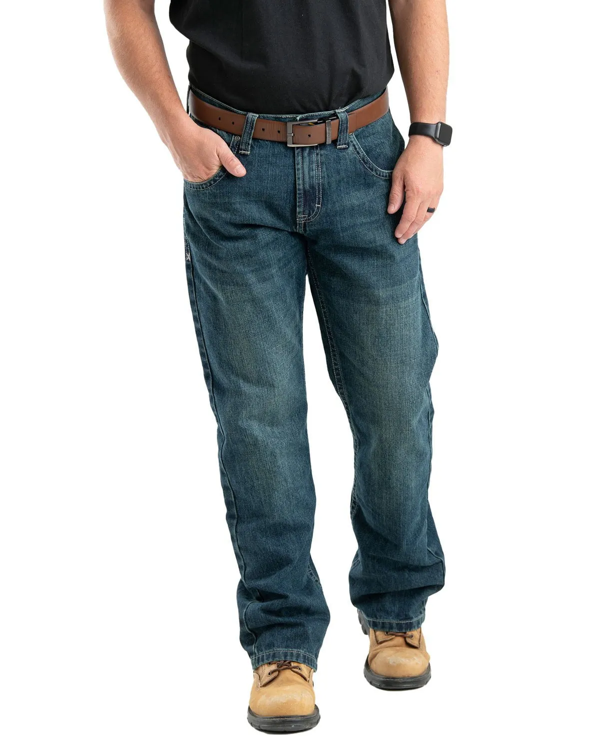 Berne Mens Quarry Pocket Jeans Neutral Outfit Piece