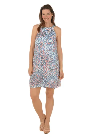 Spotted Swirl Halter Neck Sleeveless Dress Elegant Sets Spotted Swirl Halter Neck Sleeveless Dress Bright Mood Refined Feel