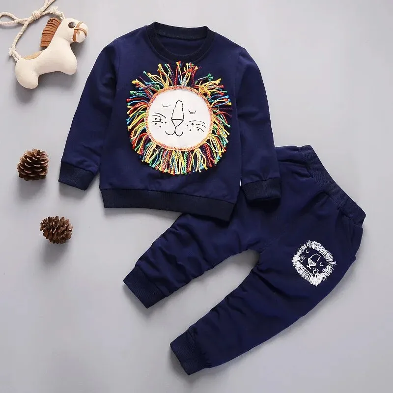 Spring Autumn Girl/Boys Shirt Pants 2Pcs Casual Tracksuit*