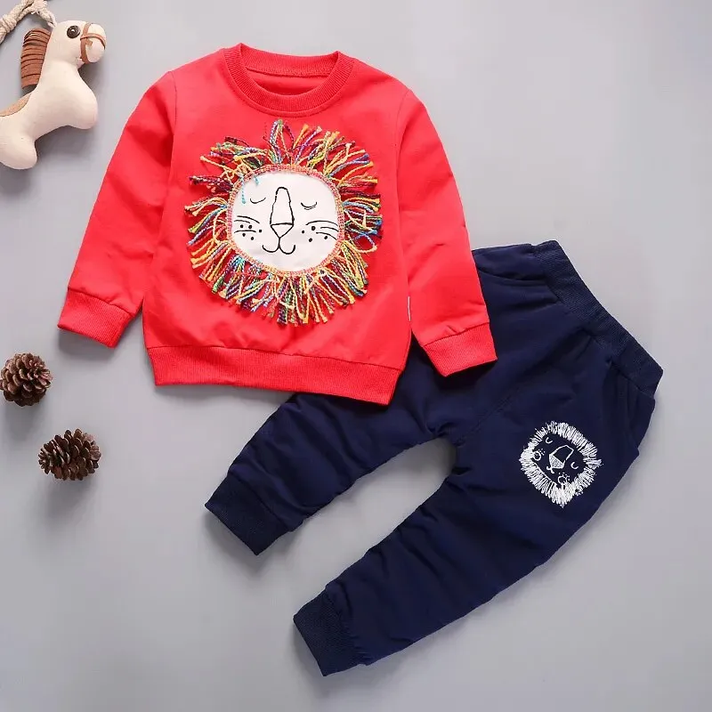 Spring Autumn Girl/Boys Shirt Pants 2Pcs Casual Tracksuit*