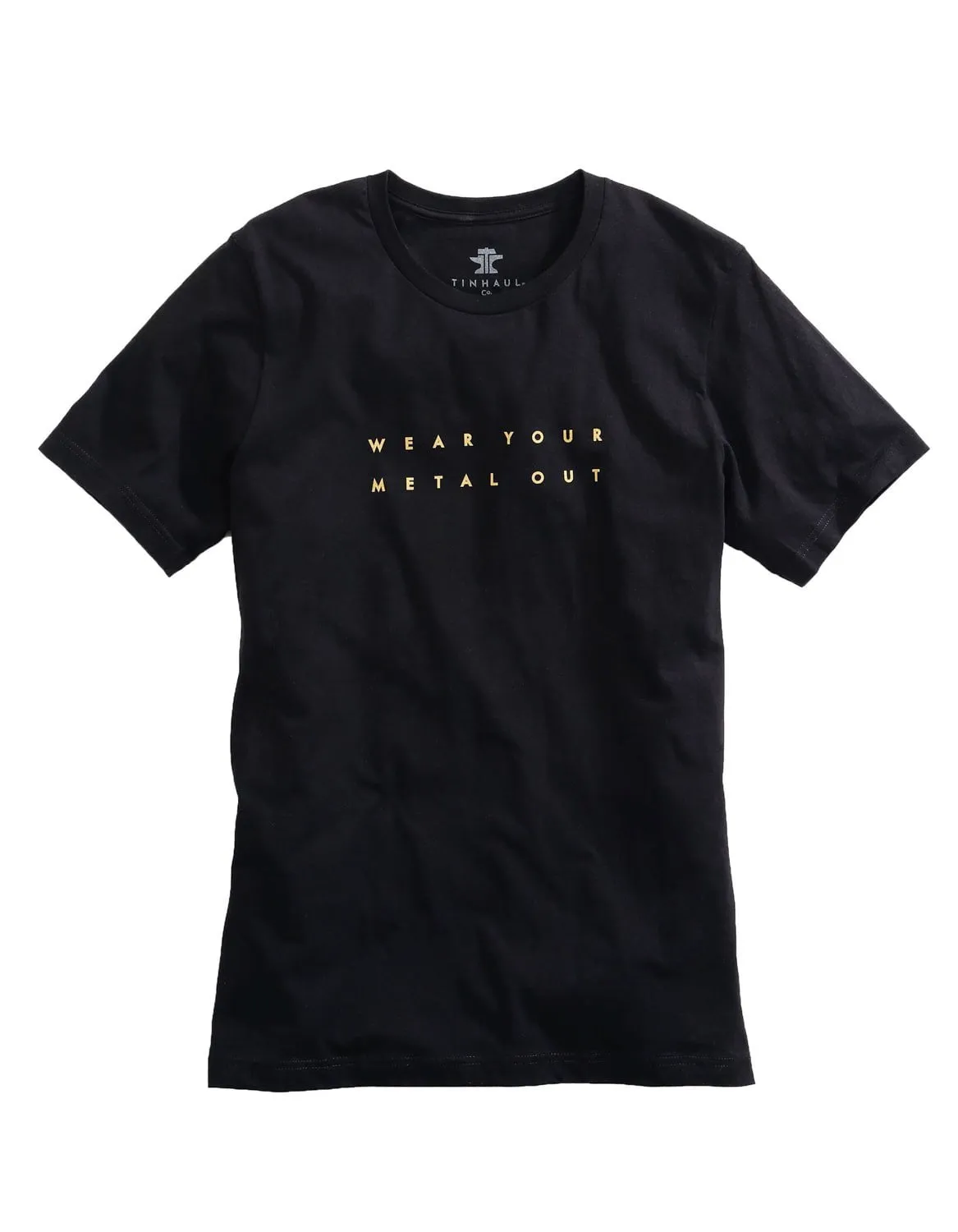 Bold colors Comfortable fit Tin Haul Mens Black 100% Cotton Wear Your Metal Out S/S T-Shirt