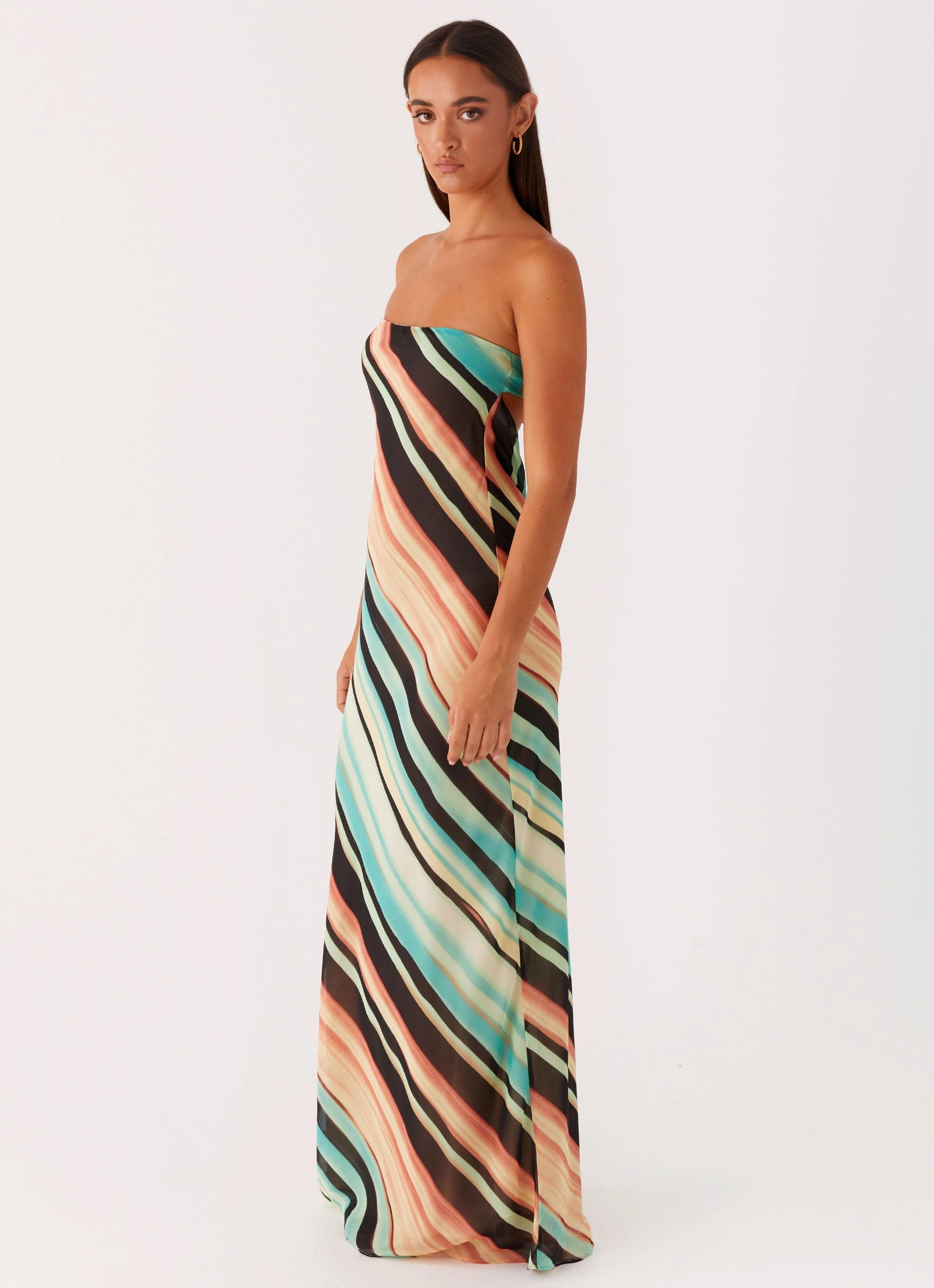 Como Maxi Dress - Stripe Sharp Finish