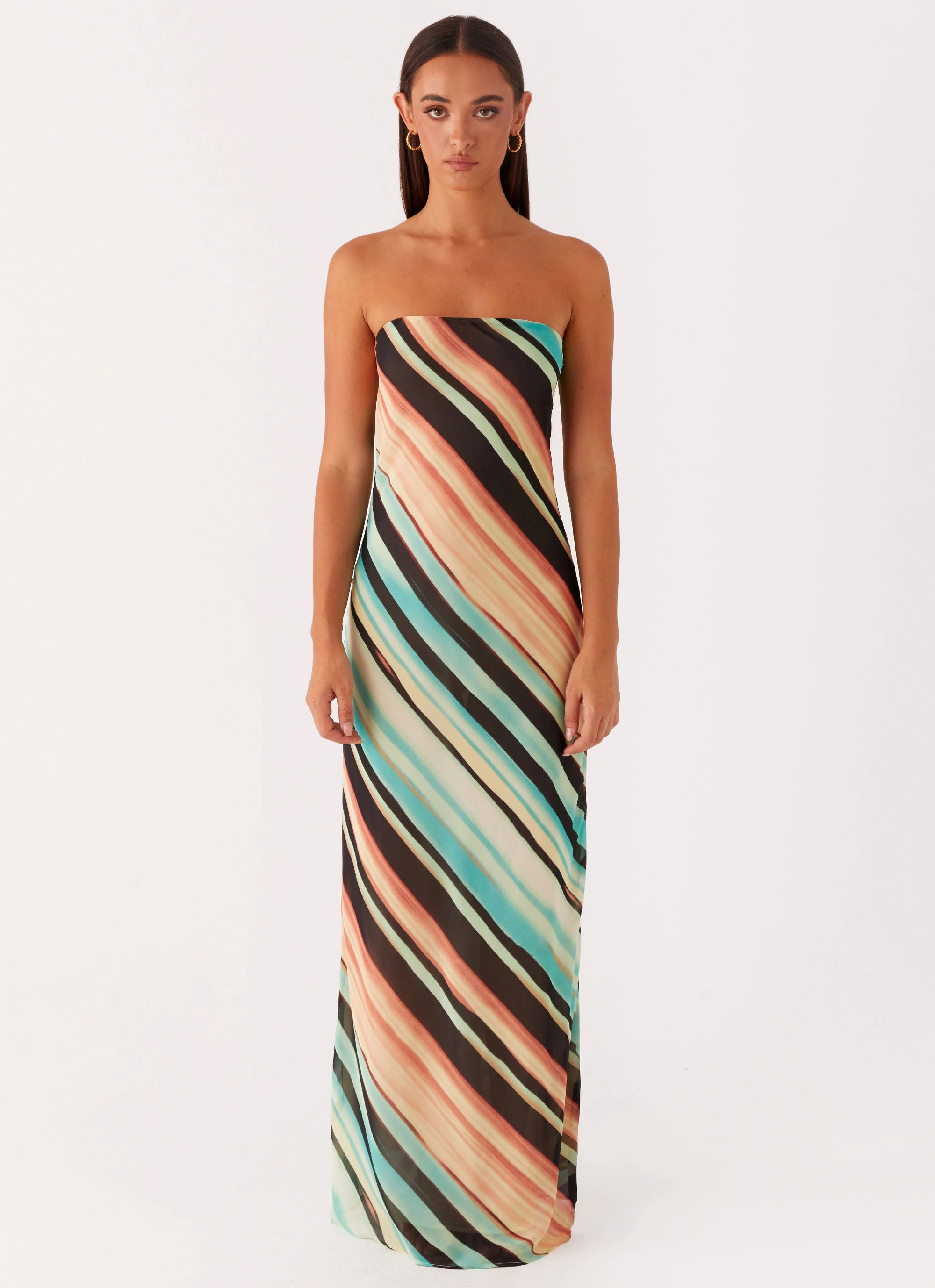 Como Maxi Dress - Stripe Festive Mood