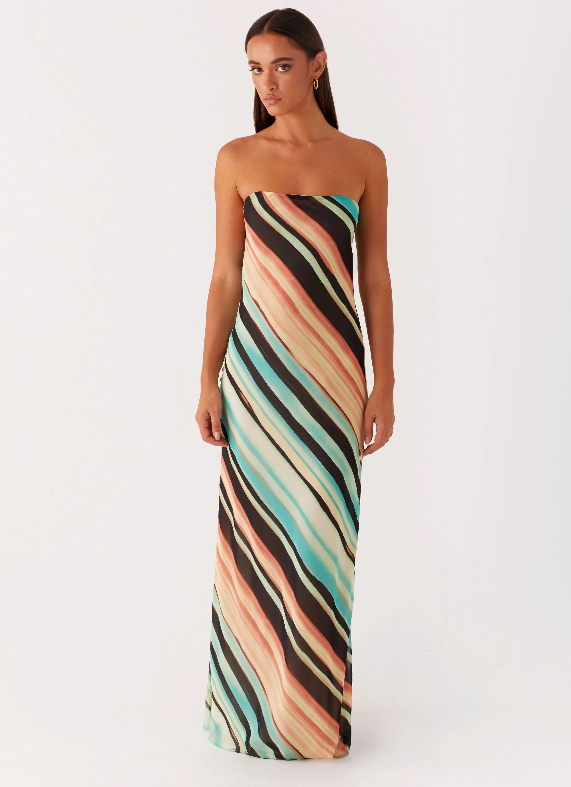 Como Maxi Dress - Stripe Minimal Cut SeamlessConstruction