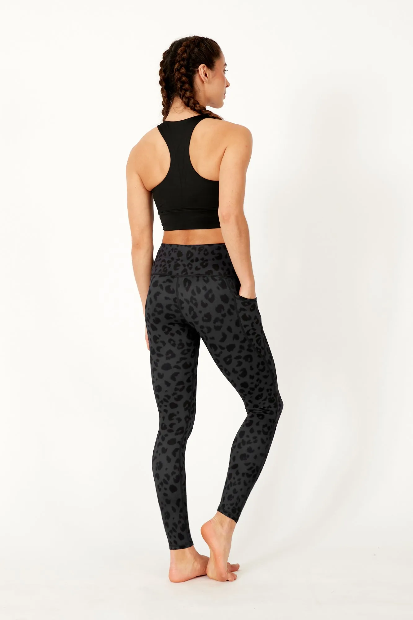 Steel Leopard Full Length Pocket Legging