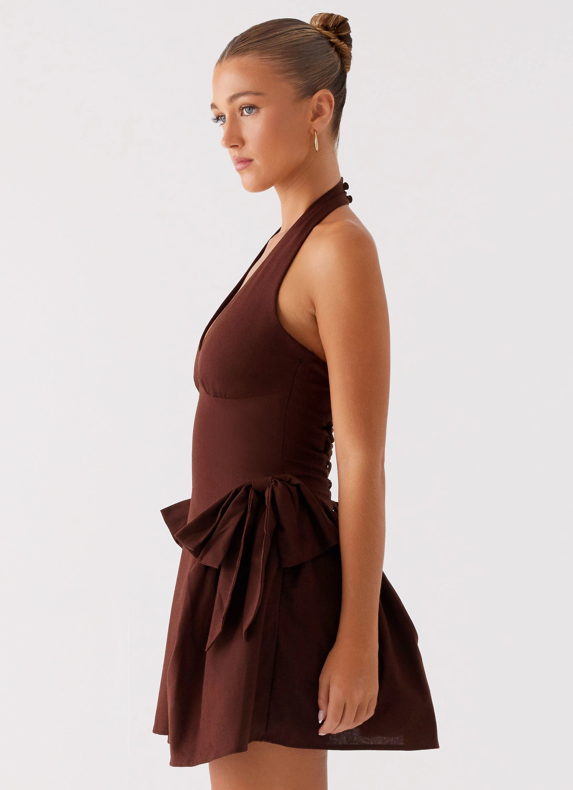 Classic Look Avalo Mini Dress - Chocolate