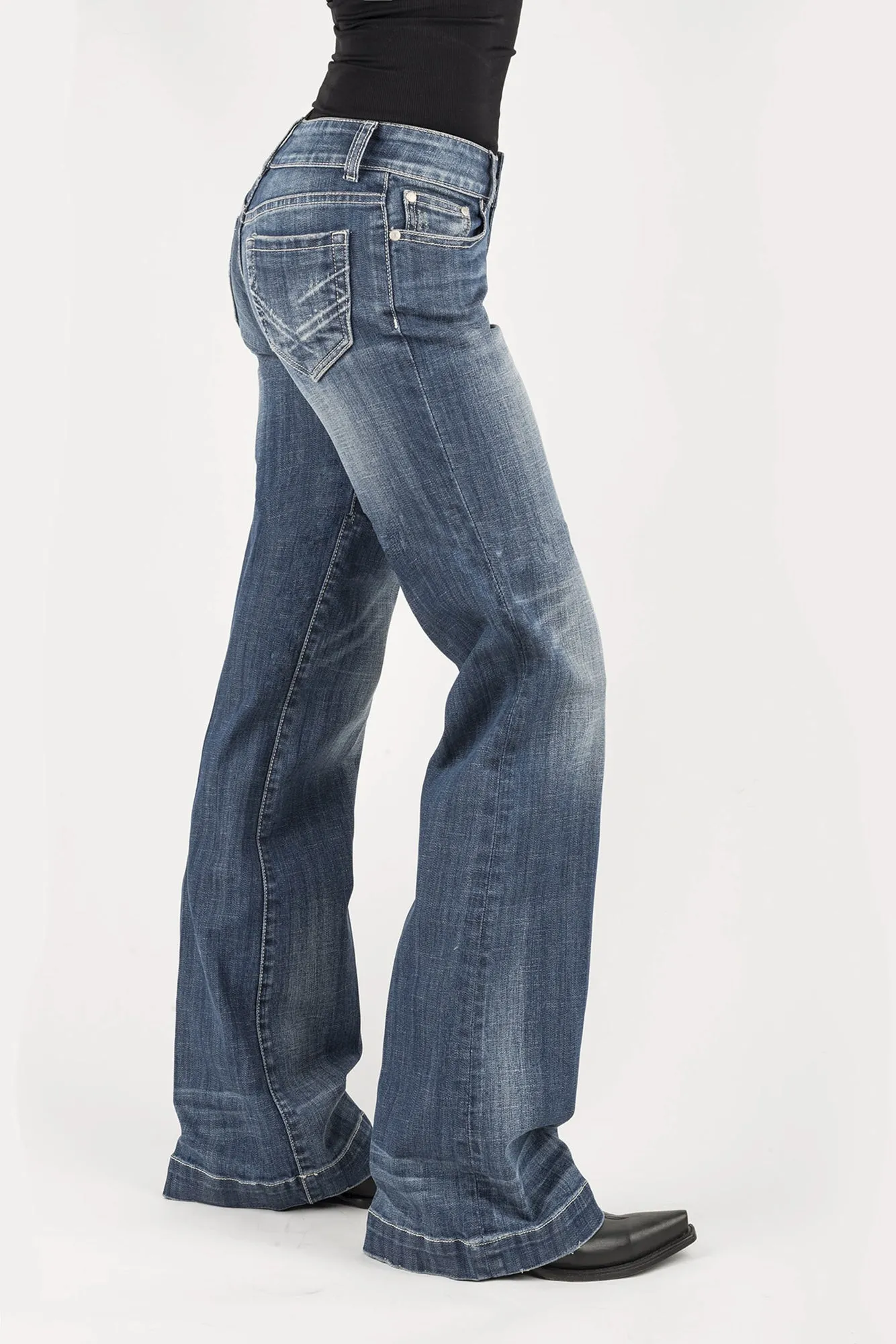 Shopping Day Slim Stetson 214 Womens Blue Cotton Blend Bleached X Jeans