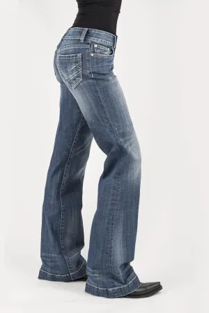 Stetson 214 Womens Blue Cotton Blend Bleached X Jeans Shape Hold Perfect Waist Stetson 214 Womens Blue Cotton Blend Bleached X Jeans